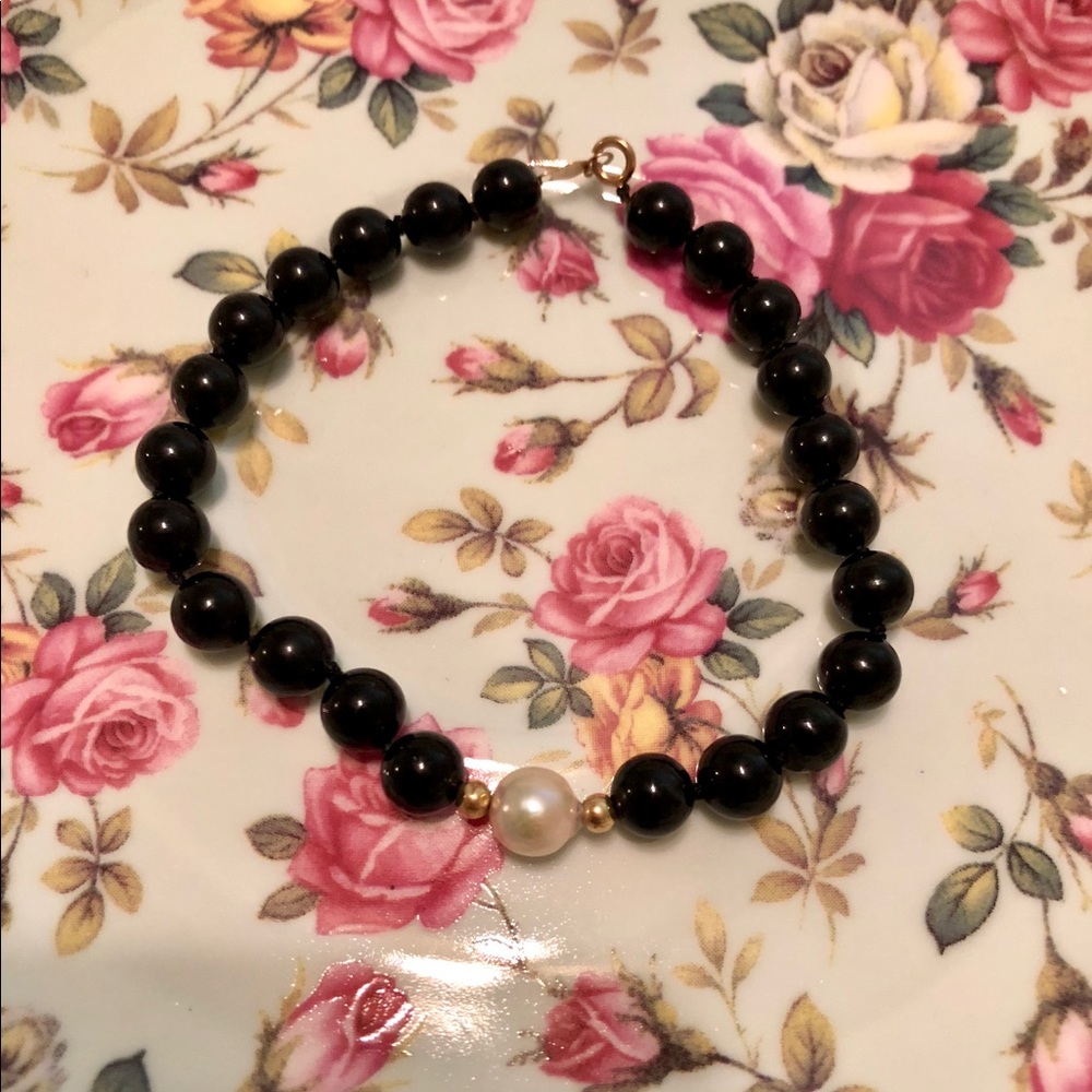 📀 14K Onyx & Pearl 📀